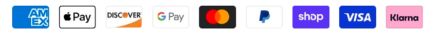 Accepted payment methods: Visa, Mastercard, Amex, PayPal, Apple Pay, Shop Pay